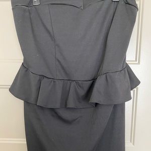 Ashley Stewart black peplum mini dress